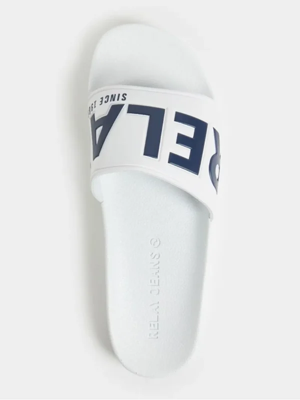 Sandalias "RJ White/Navy Jeans Bold Slide"