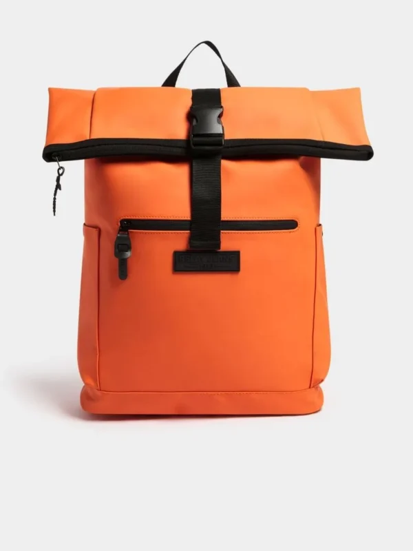 Mochila Masculina "Men's Relay Jeans Rubberised Foldover Orange Backpack"