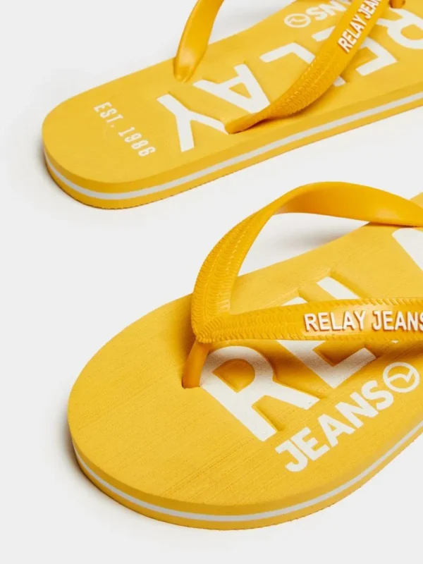Chinelos "Men's Relay Jeans Bold Lines Foam YellowFlip Flop" - Image 4