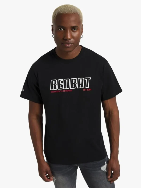 Camiseta "Redbat Athletics Men's Black Graphic T-Shirt"