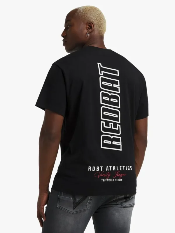 Camiseta "Redbat Athletics Men's Black Graphic T-Shirt" - Image 5