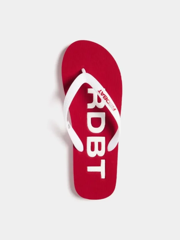 Chinelos "Redbat Athletics Men's Red/White Flip Flop"