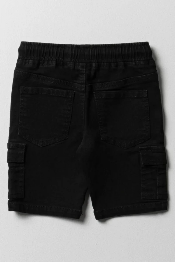 Calções "Cargo denim shorts straight fit black" - Image 4