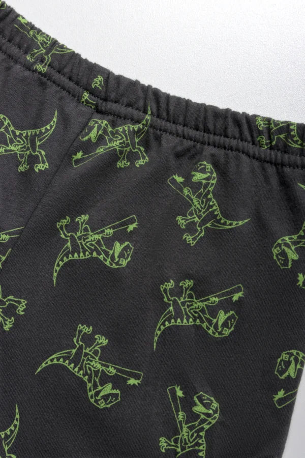 Conjunto "Dinosaur Sleeveless Pijamas Dark Grey - Image 3