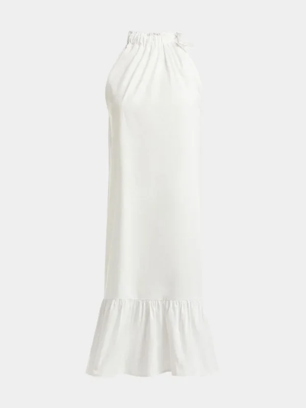 Vestido"Jet Women's White Poplin Halter Neck Dress" - Image 2