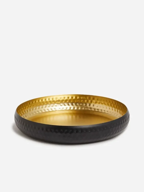 Bandeja Decorativa "Jet Home Black/Gold Decorative Tray"
