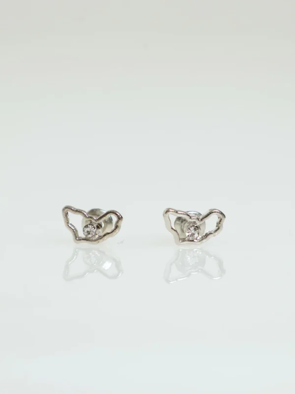 Conjunto Colar e Brincos"Diamante Africa Necklace & Matching Studs - Silver" - Image 3