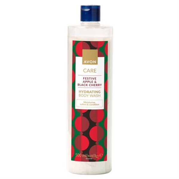 Gel De Banho Avon Care Festive Apple & Black Cherry 500ml