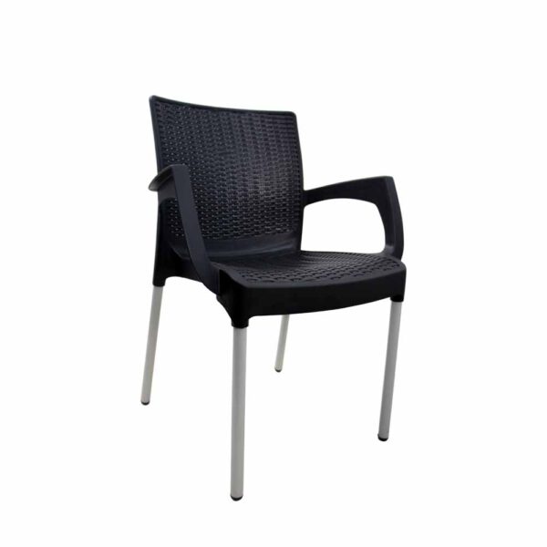 Monaco Rattan Cadeira Preto