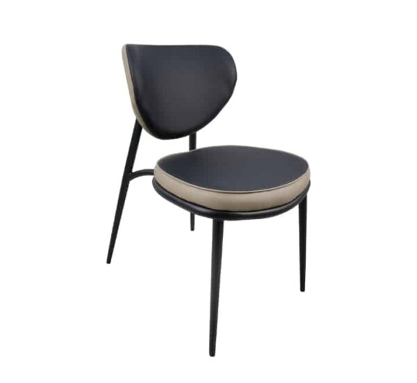 Mater Cadeira de jantar preto/creme