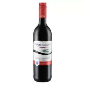 Garrafa de Vinho Tinto Cabernet Sauvignon Merlot Two Oceans 750ml