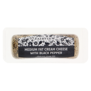 Queijo cremoso de pimenta preta Fairview 100g