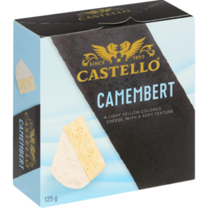 Pacote de Queijo Dinamarquês Castello Camembert 125g
