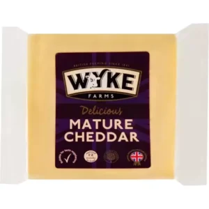 Pacote de queijo cheddar extra maturado Wyke Farms 200g