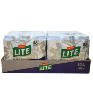Latas de Cerveja Castle Lite 24 x 500ml